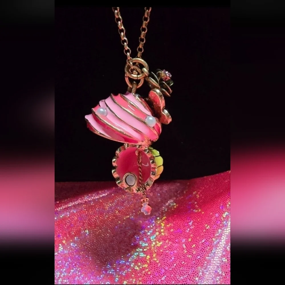 Betsey Johnson Trolls cupcake locket necklace! NWT! - Picture 2 of 12